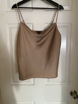 Banana Republic Cowl Neck Cami Top - Taupe / Champagne (Size M)