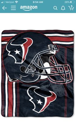 Texans Royal Plush Throw