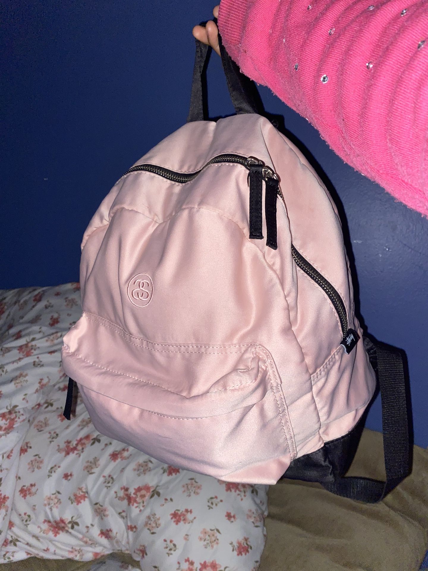 Stussy Pink suede Backpack