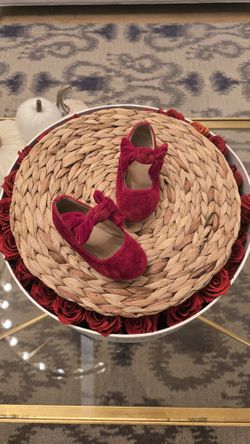 Baby Gap Red Ballet Shoes Size 7