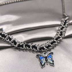 New 3 In 1 Butterfly Necklace 