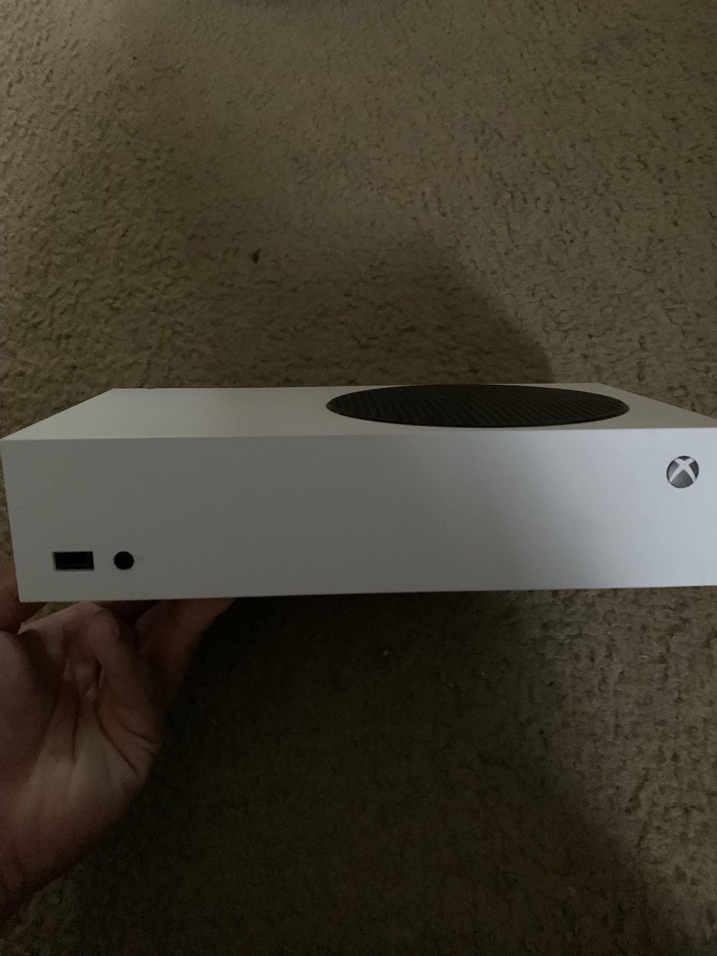 Xbox Series s With Two White Xbox Controllers