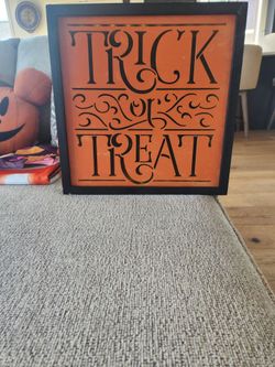 Halloween Led Lite Trick or Treat Sign