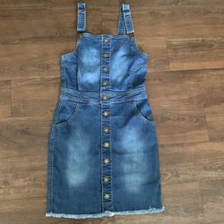 NWT Size Small Wax Jean Blue Strapless Denim Dress/Skirt Overalls 