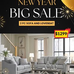 2 PC SOFA AND LOVESEAT 