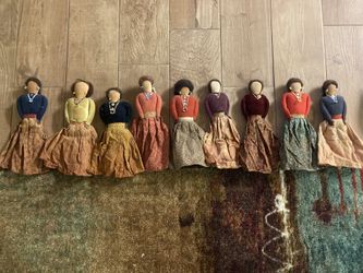 Folk art Handmade Native American dolls
