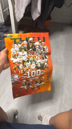 Exclusive university of Miami football team poster