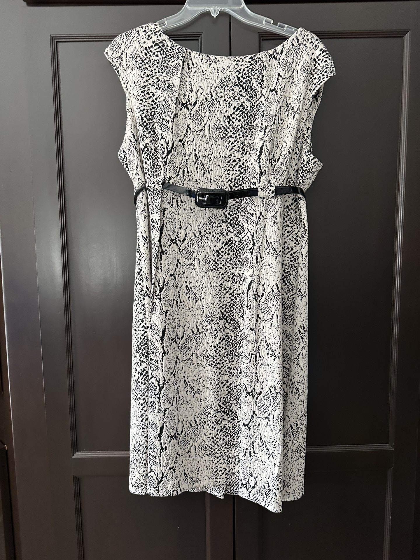 Fitted Dress with Belt
