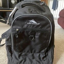 High Sierra Chaser Rolling Backpack Black