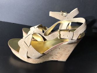 NEW - Michael Kors Suede Upper Wedge Sandals size 9