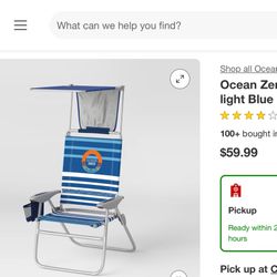 Ocean zero sun block chair blue