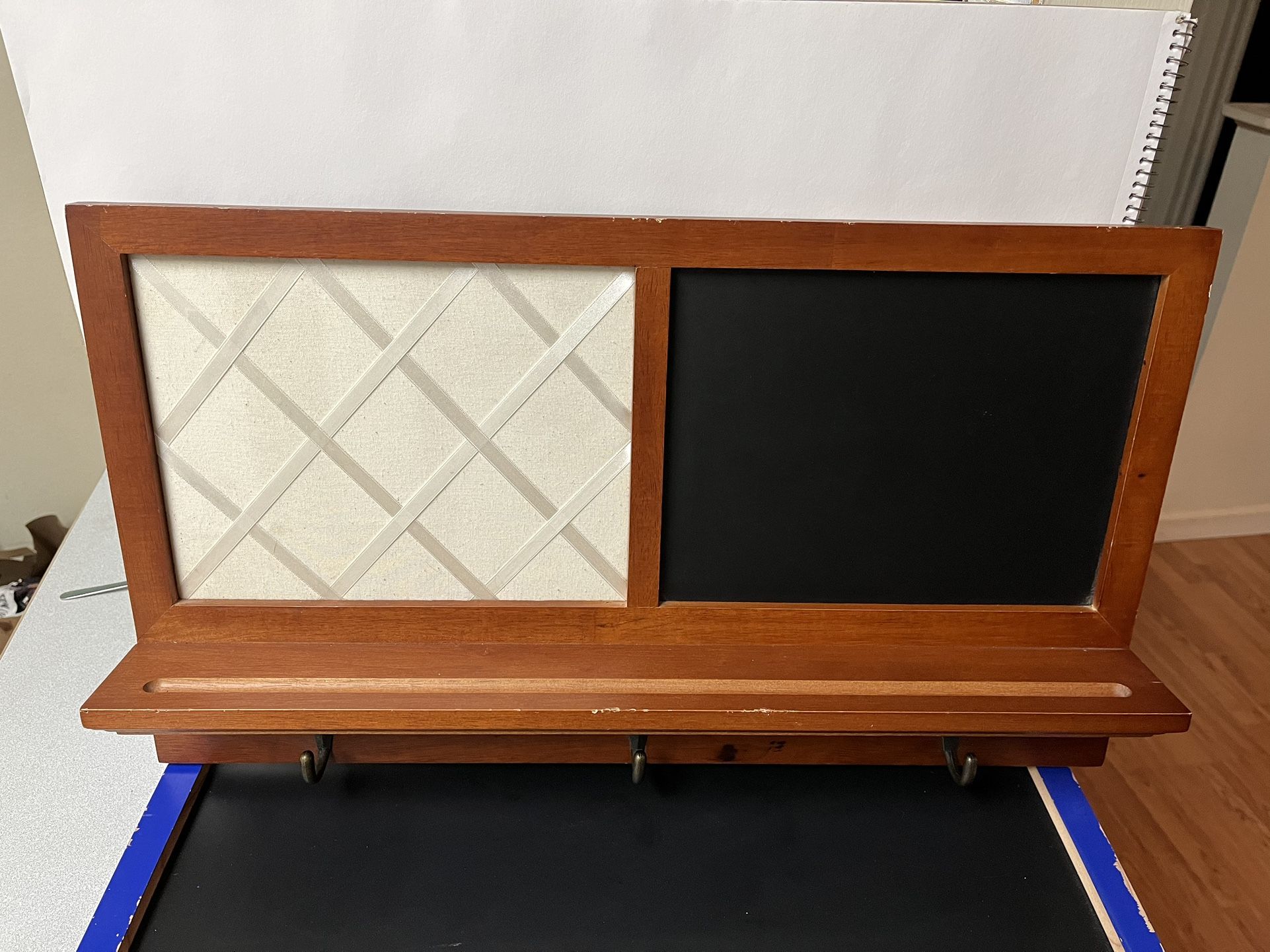 Wooden Shelf With Hooks