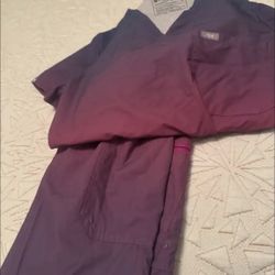 Figs Xs/xs Petite Ombré Scrub Set