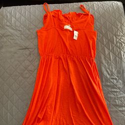 Orange women's LOFT dress