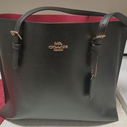 Women's Leather Coach Tote Bag