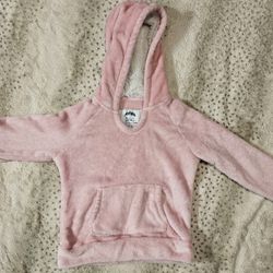 Girls Fluffy Pullover Hoodie (Size 7/8)