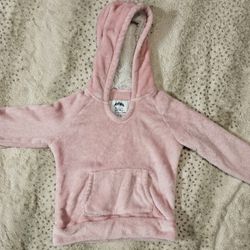 Girls Fluffy Pullover Hoodie (Size 7/8)
