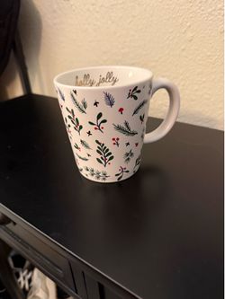 12 oz Christmas mug  Holly Jolly