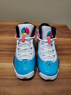 ORDAN 6 RINGS (GS) SIZE 4.5 Y 'GS' WHITE/BLUE (CK0031-100)