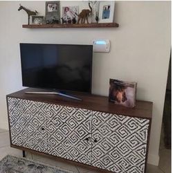 Natural/ White/ Black Accent Cabinet By Ashley ✨ Brand New ✨ Best Quality ⚡️