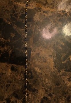 4 carat sapphire and diamond bracelet 14k