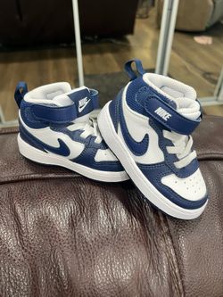 Nike court borough mid 2 high top,  Royal blue & white, size 5c