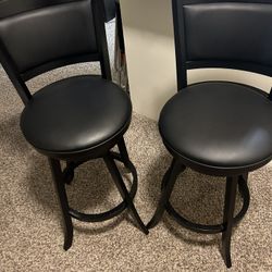 Two Tall Backed Bar Stools