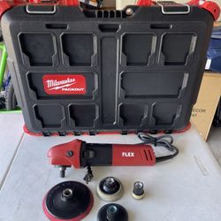 FLEX PE8 KOPAKT ROTERY POLISHER w/ Milwaukee Pack out 22” Toolbox