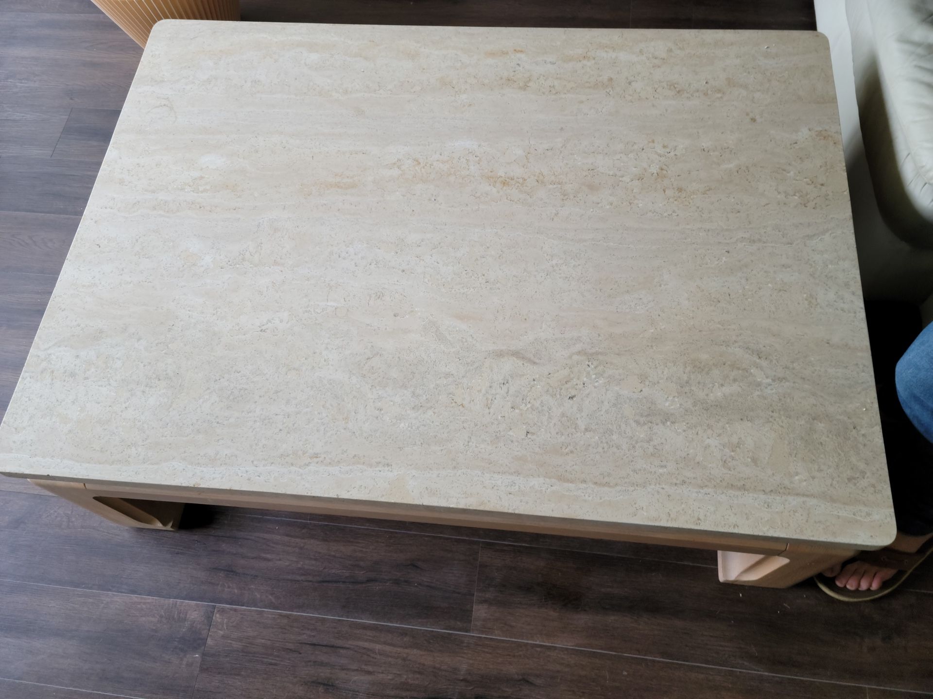 Thomasville Stone Terrace Rectangular Cocktail Table with Marble Top