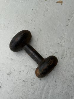 Vintage Cast Iron Dumbbell 15lb