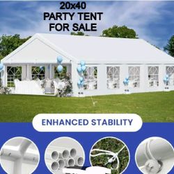 20'x40' Party Tent Heavy Duty Wedding Tent Event Shelter with Removable Sidewall Outdoor Gazebo Canopy for Birthday Party Wedding Event