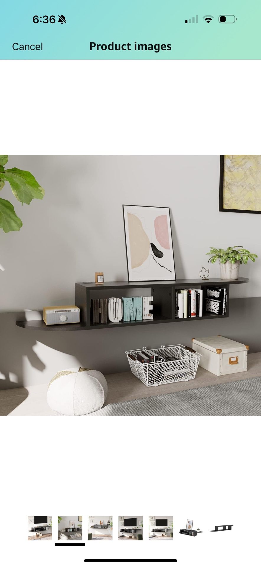 Floating Shelves for Wall Under TV, 55”