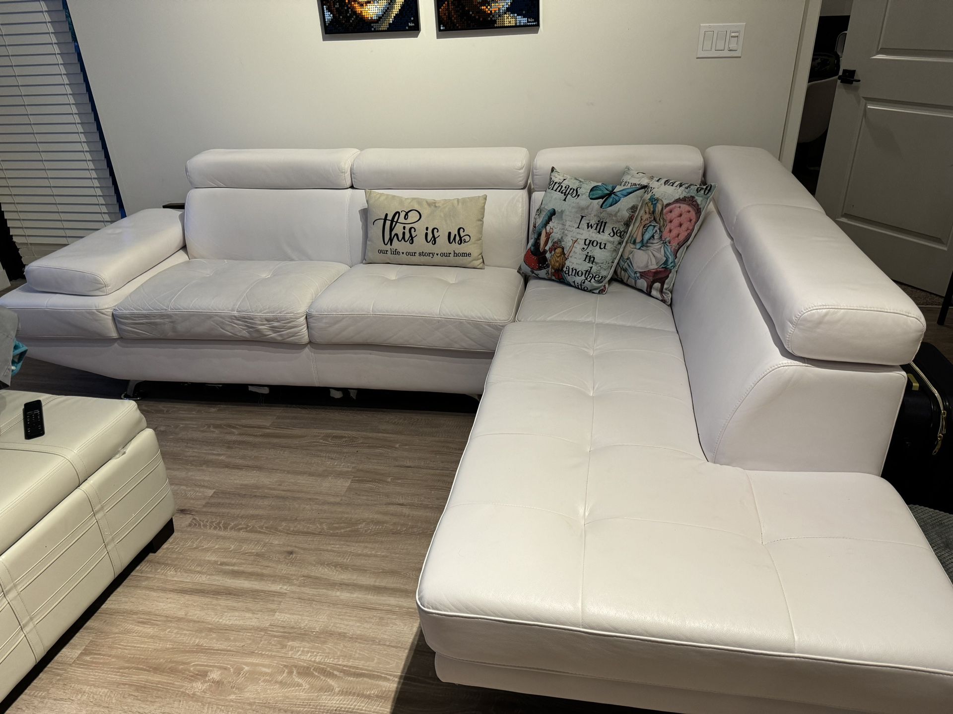 White leather Couch / Sectional
