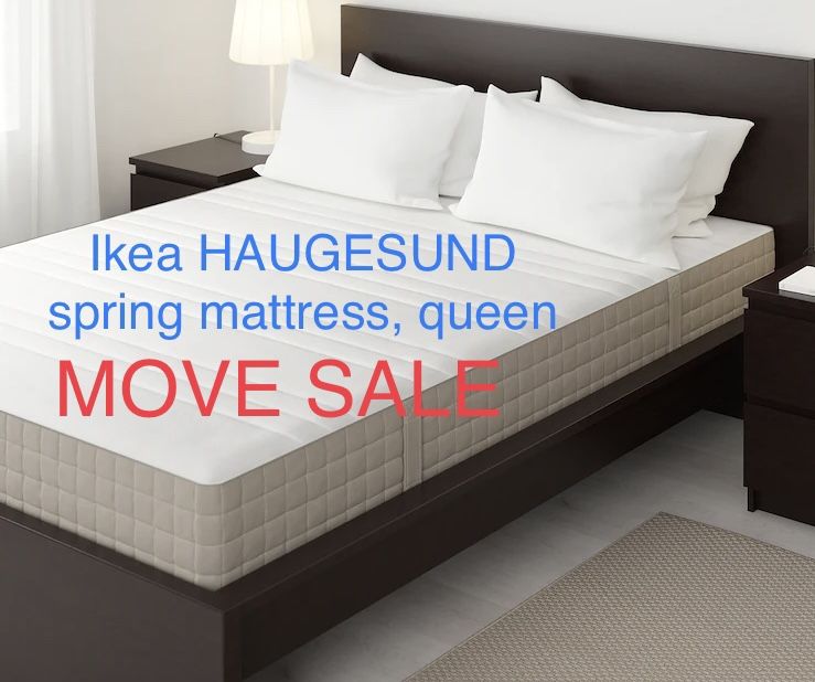 Ikea HAUGESUND spring mattress, queen