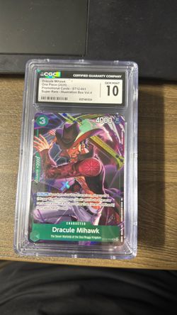 Dracule Mihawk One Piece CGC 10 Gem Mint