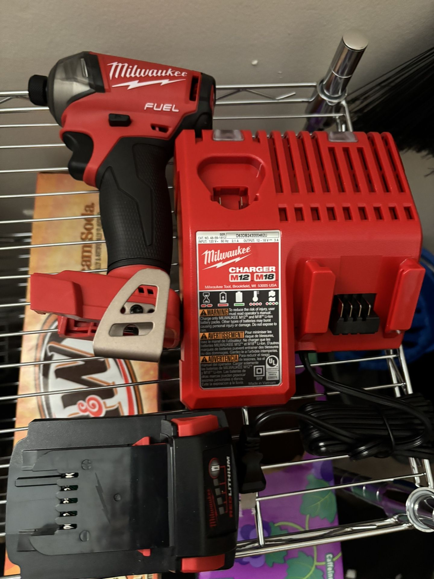 Brand New Milwaukee Impact With Battery In Charge