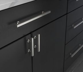 Brainerd Modern Stainless Steel Square Bar Cabinet Door Pulls - lots of quantities available in each size - see description