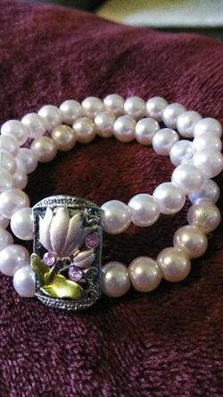 Pretty Pink Pearl Bracelet