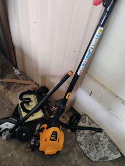 Poulan Pro 25 E weed eater with attachments and box