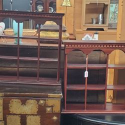 Vintage Wood Wall Mount Display Shelves Arched Tops $120 Each