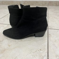 Forever 21 Black Glitter Kitten Heel Boots Size 7/7.5