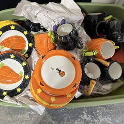 Huge Box Of Halloween Decor