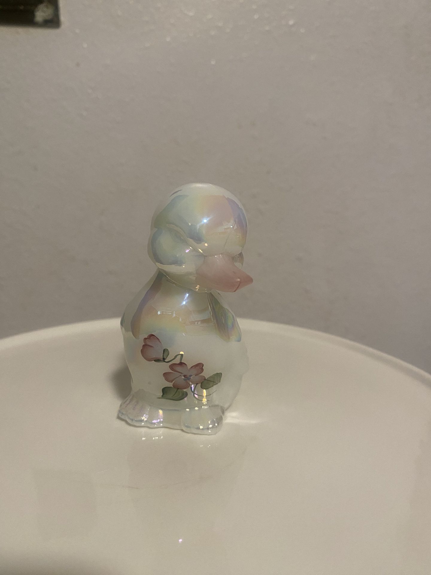 Iridescent Fenton Glass Duck