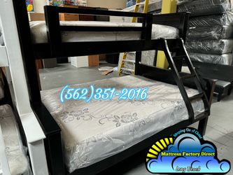 Twin full bunk bed with mattresses colchones camas nuevas
