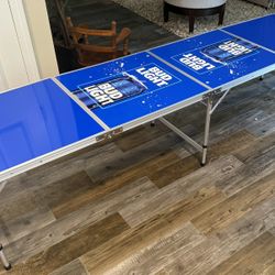 New Bud Light 8Ft Folding Beer Pong Table