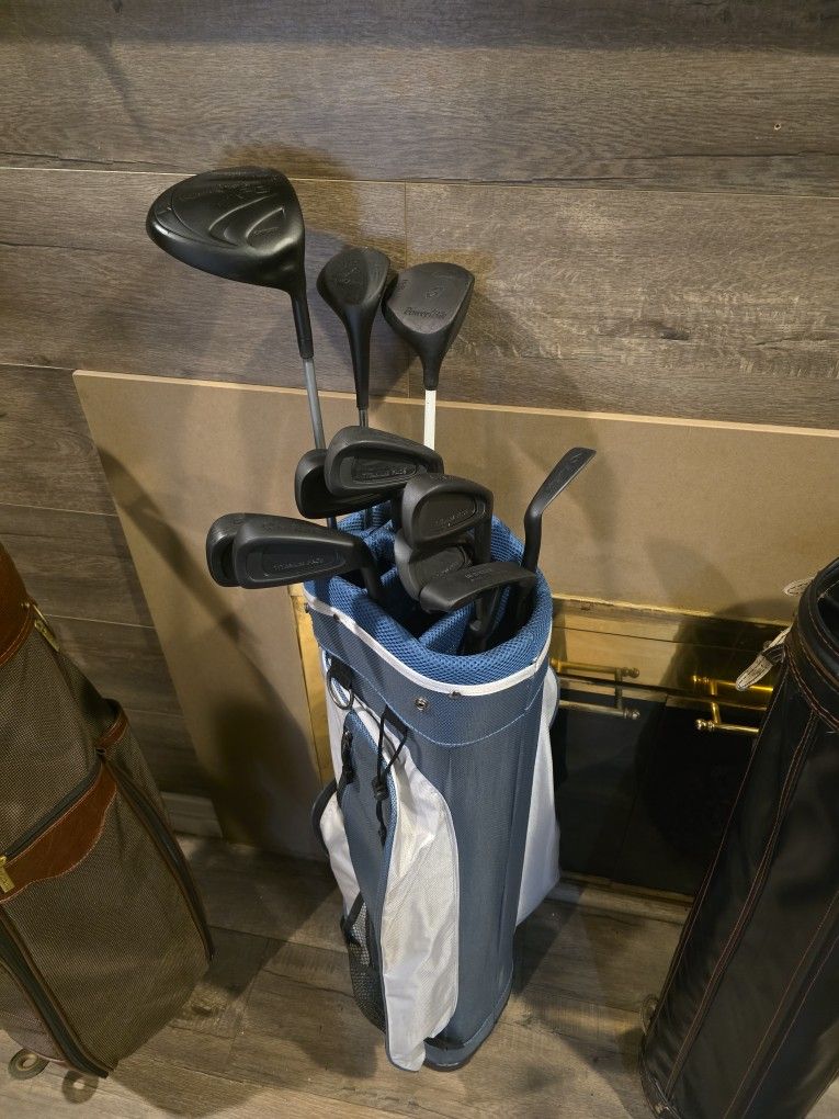 GOLF CLUBS WITH GOLF BAG (11 CLUBS)