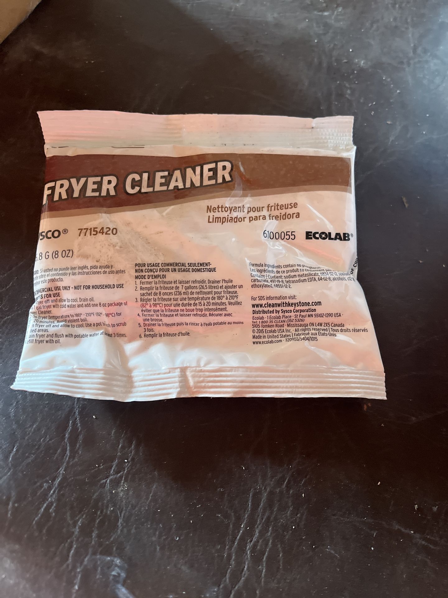 Ecolab Commercial Fryer Cleaner – 26 Packets