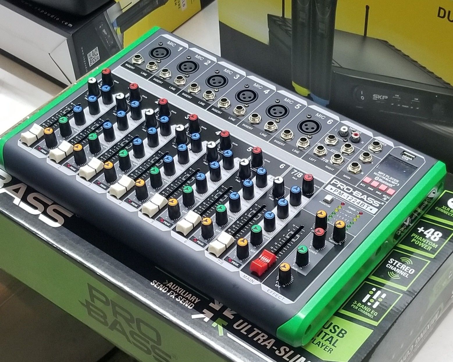 Pro Bass 12 channel mixer. With USB, and bluetooth. Brand New...for speaker...and microphones. Nationwide.