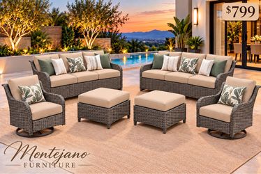 Patio furniture set with swivel chairs
