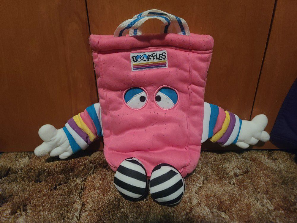 Vintage Doofles Plush Tote Bag From The 1980s 